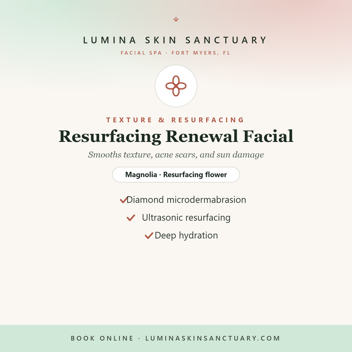 Resurfacing Renewal Facial β Lumina Skin Sanctuary, facial spa in Fort Myers, FL