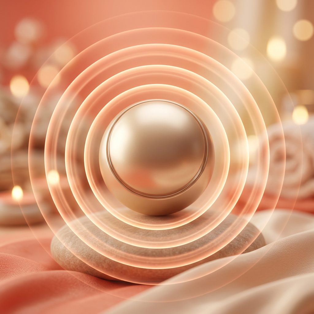 Vibration Massage Boost add-on hero image with soft coral wave rings