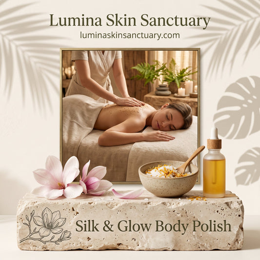 Smooth, polished skin after a body exfoliation treatment for keratosis pilaris texture at Lumina Skin Sanctuary in Fort Myers, FL
