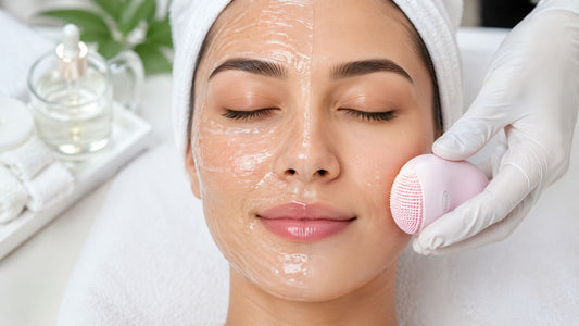 Congested T-zone with visible pores before a pore-cleansing facial in Fort Myers