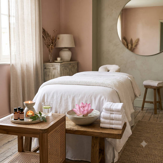 Private facial spa treatment room in Fort Myers at Lumina Skin Sanctuary