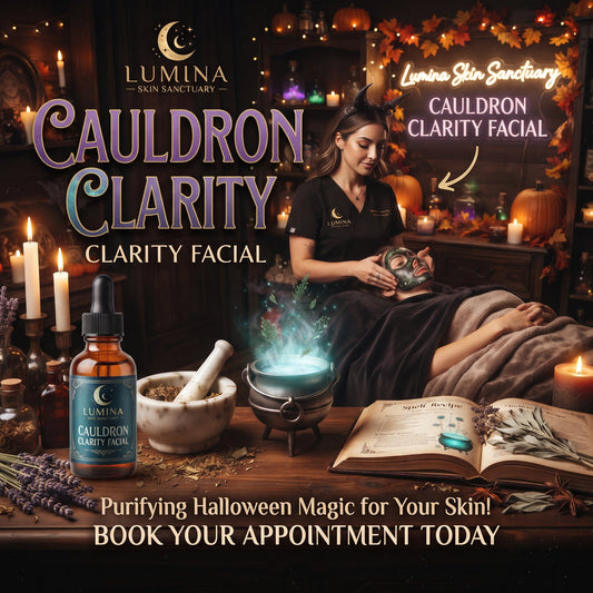 Cauldron Clarity Facial, a Halloween deep-cleansing facial in Fort Myers