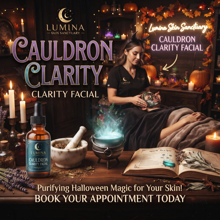 Cauldron Clarity Facial, a Halloween deep-cleansing facial in Fort Myers