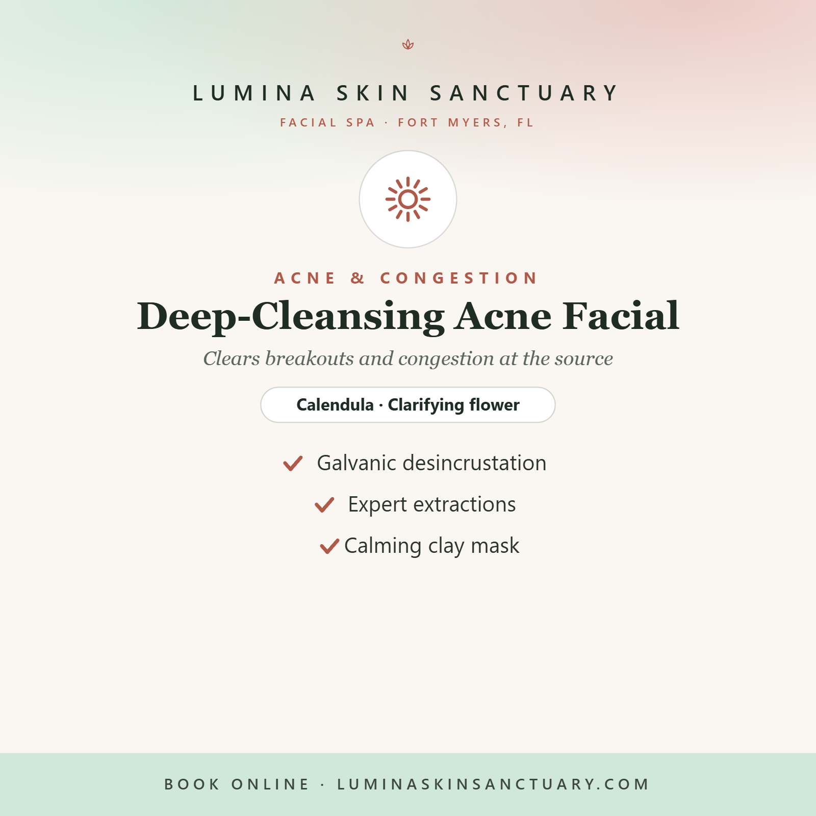 Deep-Cleansing Acne Facial — Lumina Skin Sanctuary, facial spa in Fort Myers, FL