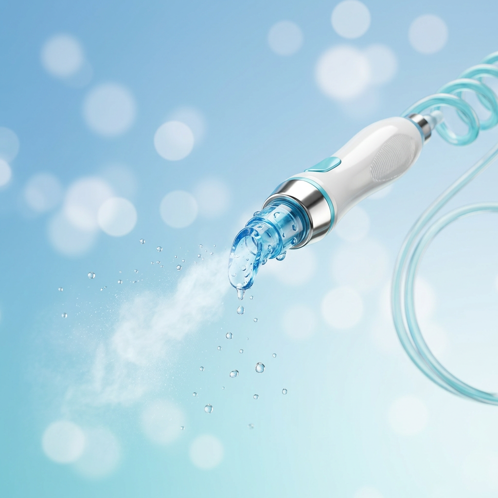 Hydra Spa Express Hydrate Facial hero image with a fresh aqua water swirl